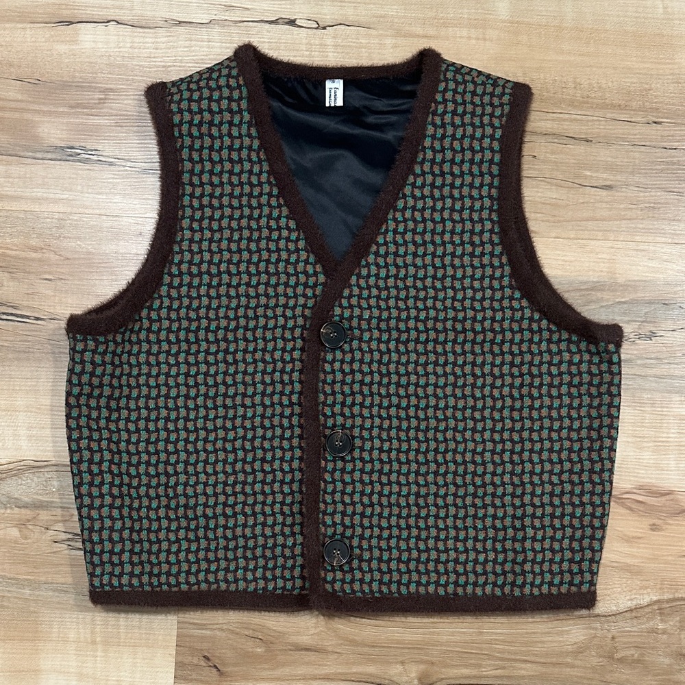 Brown and Green Women's Vest